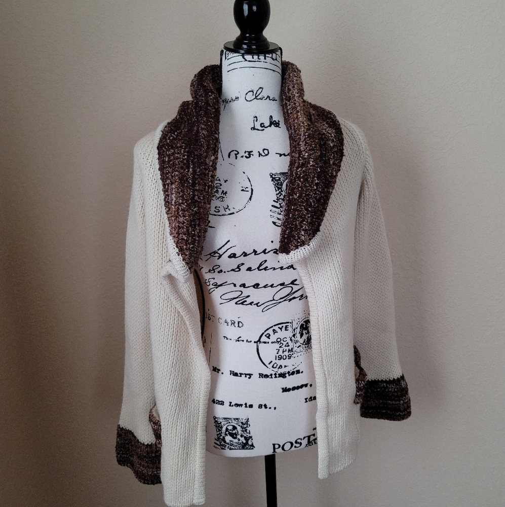 🎁 Pallas Hand Loomed 100% New Wool Open Cardigan